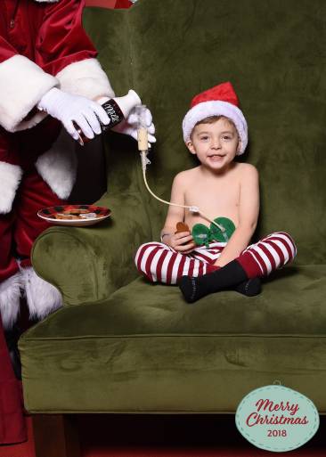 A 4-year-old autistic Indiana boy has become famous thanks to a mall Santa and a special moment involving a feeding tube.