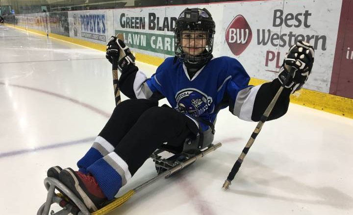 11 year old’s passion for sledge hockey started with help from the Society of Manitobans with Disabilities Winnipeg